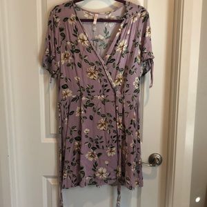 Floral purple dress